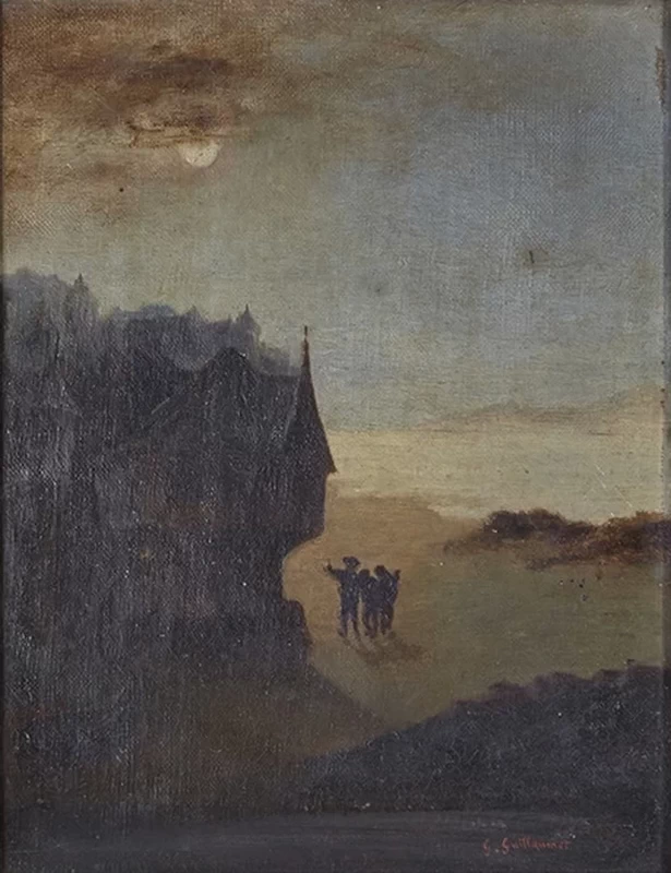 Paesaggio animato romantico